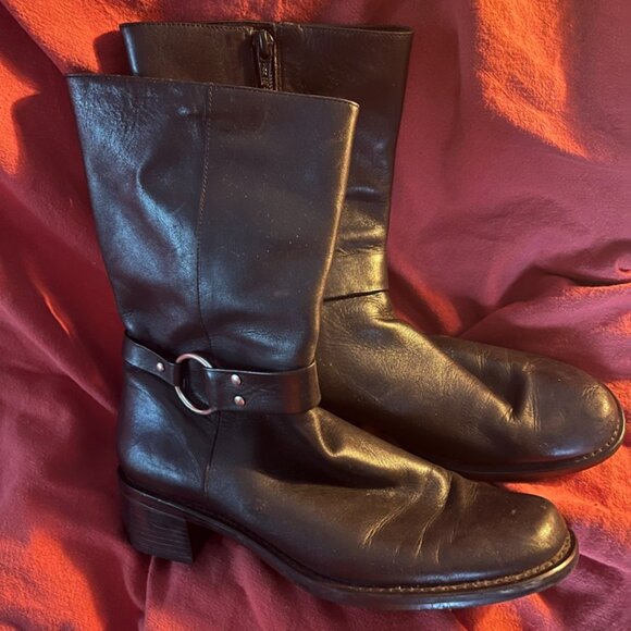 Enzo Angiolini Leather Riding Boots Size 9 - Picture 3 of 3